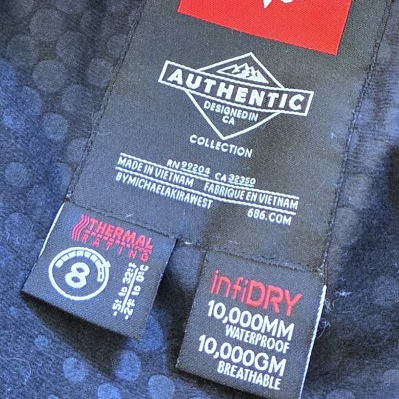 NWT 686 Wine Paisley Herringbone Insulated Winter & Snowboarding Jacket Size M - Picture 6 of 6